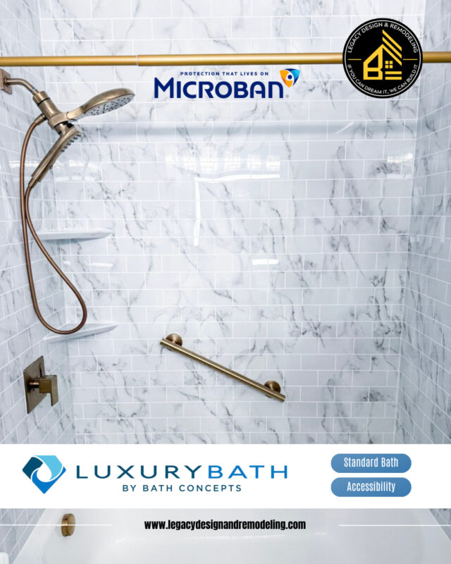 Looking for a bathroom update that combines design and functionality?

Luxury Bath by Bath Concepts offers stylish options, and Microban Technology helps prevent bacterial growth and mold.

Legacy Design & Remodeling proudly serves Middle River, Maryland.

Schedule your FREE in-home consultation and let's discuss your ideas!