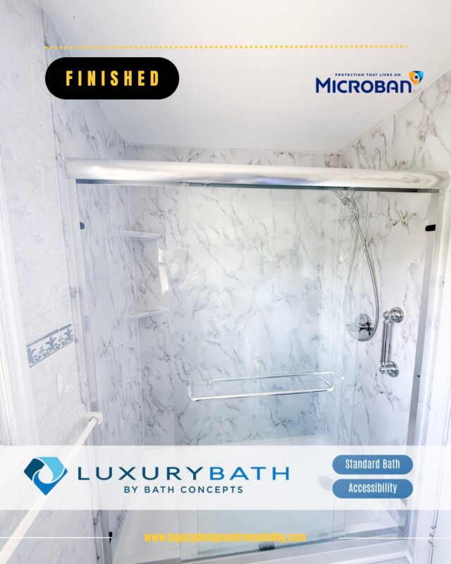 ✨ The Finished Bathroom Says It All.

It's about creating a space that looks beautiful, feels comfortable, and works better every day.

Luxury Bath by Bath Concepts, professionally installed by Legacy Design & Remodeling.

Ready to transform your bathroom? Schedule your free in-home consultation.